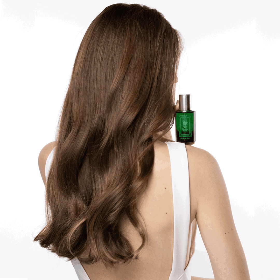 The Hair Multiplier held over the shoulder
